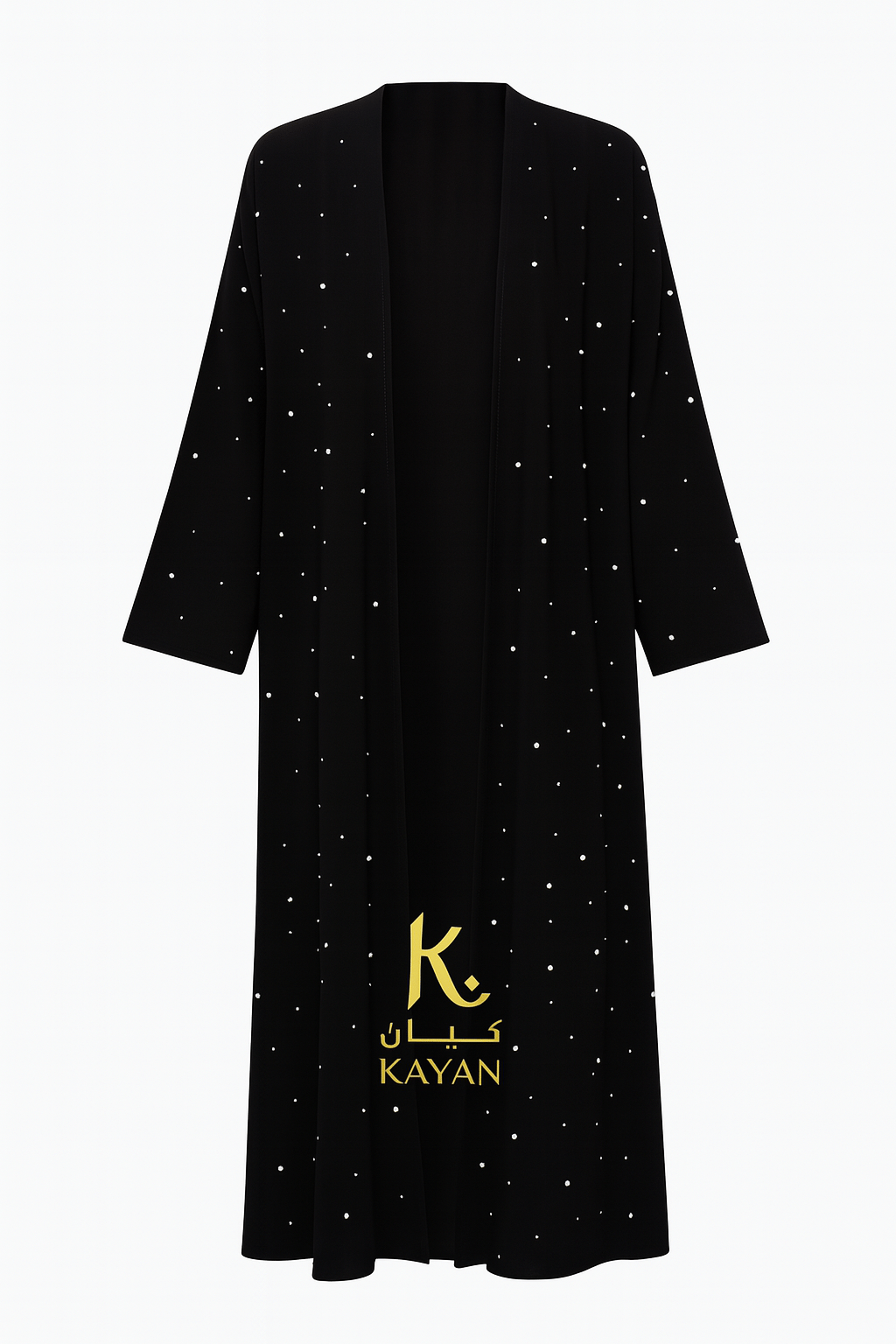 عباية سوداء فاخرة مزينة بفصوص لامعة Kayan